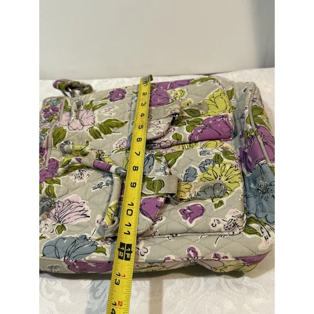 Vera Bradley Daisy Hipster Crossbody Drawstring Tote Bag Hobo Quilted Watercolor